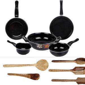 10-piece non-stick iron cookware set for everyday cooking