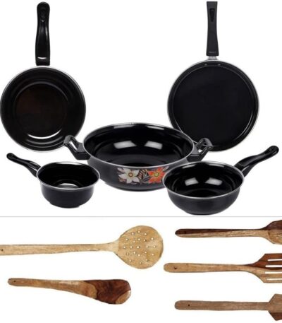 10-piece non-stick iron cookware set for everyday cooking