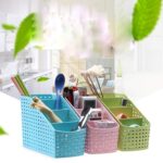 Desktop basket organizer for pens, notes, and small accessories