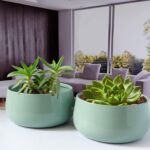 Metal handi flower pot for indoor plants and home decor