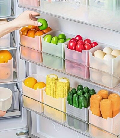 Plastic premium fridge storage side door organizer