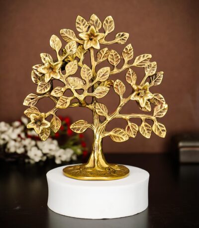 Decorative pure brass tree sculpture with traditional design