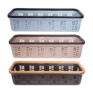 Plastic multipurpose desk organizer tray for office supplies