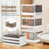 Foldable large portable cupboard with three sections