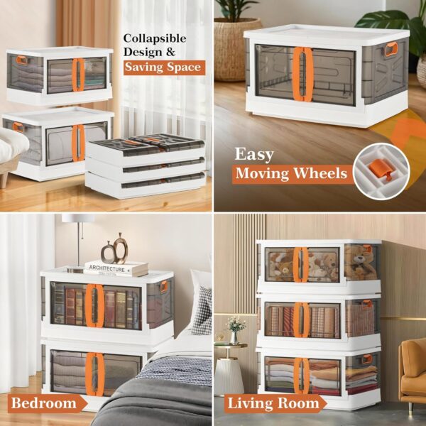 Large foldable cupboard with three units for organized storage