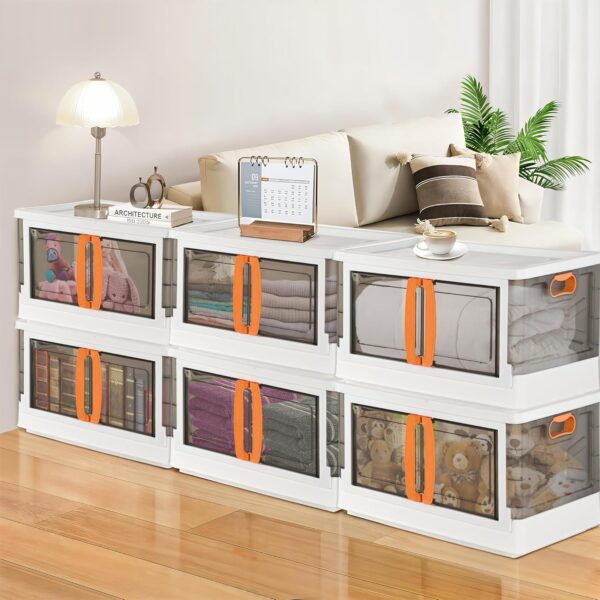 Fabric multipurpose cupboard with three large shelves