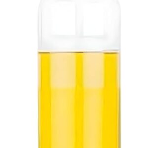Plastic oil bottle with pour spout for controlled cooking oil dispensing