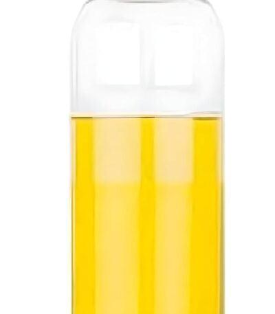 Plastic oil bottle with pour spout for controlled cooking oil dispensing