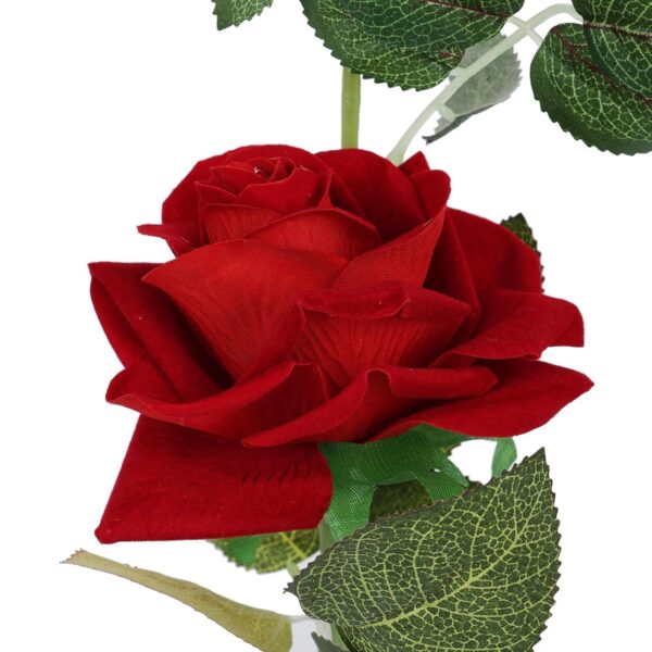 High-quality artificial red rose plant in pot for home décor