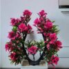 Artificial rose plant with pot for stylish interior decoration