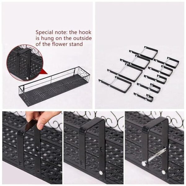 Modern Balcony Railing Planter Box Metal for Home Décor