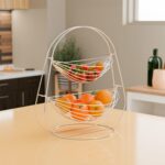 Stainless Steel 2 Tier Oval Swing for Kitchen Fruit & Vegetable Storage