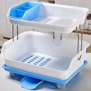 Dish drainer rack for kitchen counter with efficient plate drying design