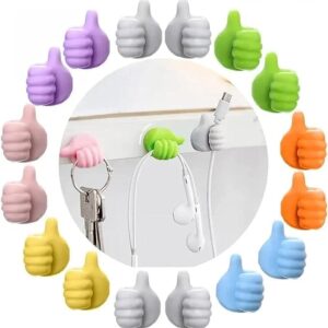 Silicone thumb wall hook for keys towels and accessories