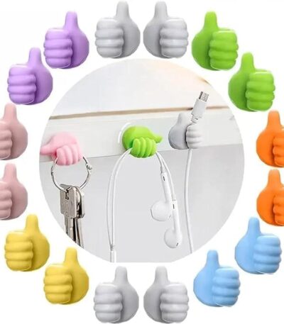 Silicone thumb wall hook for keys towels and accessories