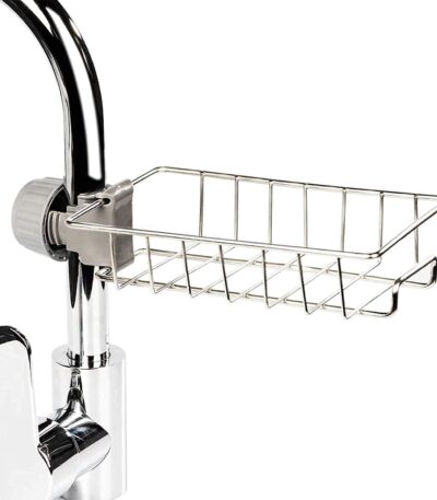 Stainless Steel Adjustable Over-the-Sink Rack for Kitchen Drying and Storage