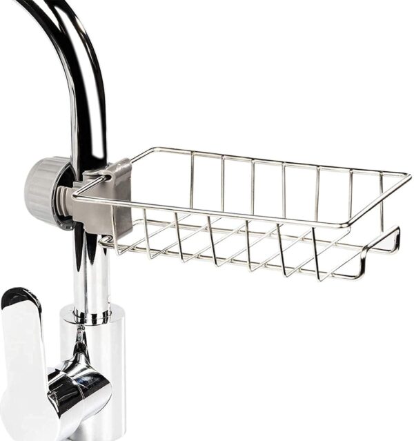 Stainless Steel Adjustable Over-the-Sink Rack for Kitchen Drying and Storage