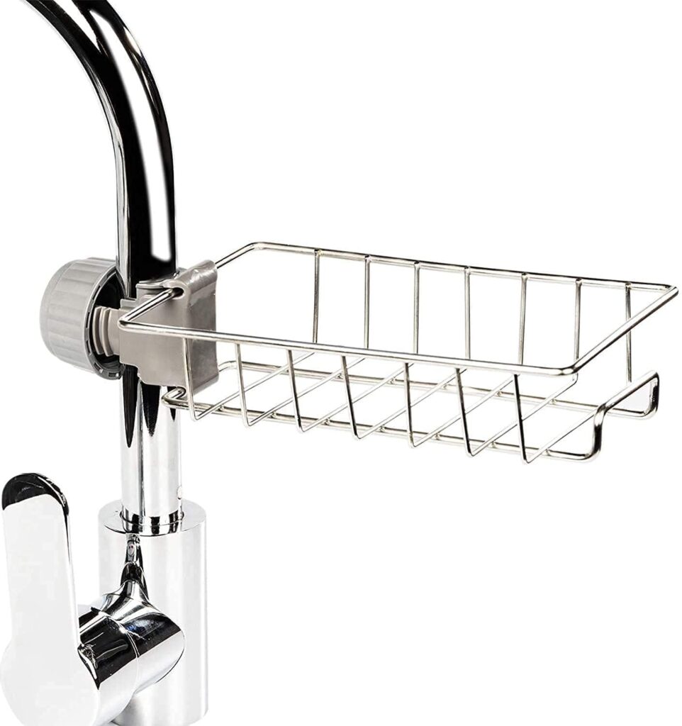 Stainless Steel Adjustable Over-the-Sink Rack for Kitchen Drying and Storage
