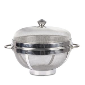 Rust-free stainless steel vegetable basket with lid for modern kitchen organization