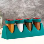 Salt pepper shaker set with stand for clean and neat dining