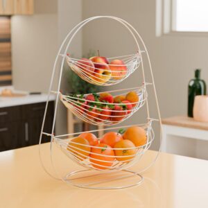 Stainless Steel 3 Tier Oval Swing for Kitchen Storage & Organization