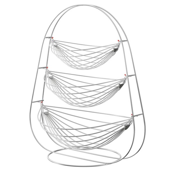 3 Tier Stainless Steel Hanging Swing Basket for Modular Kitchens