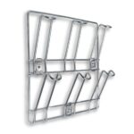 Wall mounted stainless steel glass holder with rust resistant finish