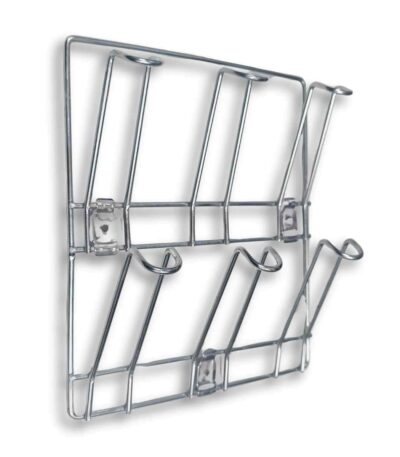 Wall mounted stainless steel glass holder with rust resistant finish