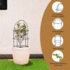 Plant protection trellis with reinforced metal wire mesh design