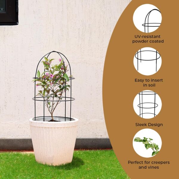 Plant protection trellis with reinforced metal wire mesh design
