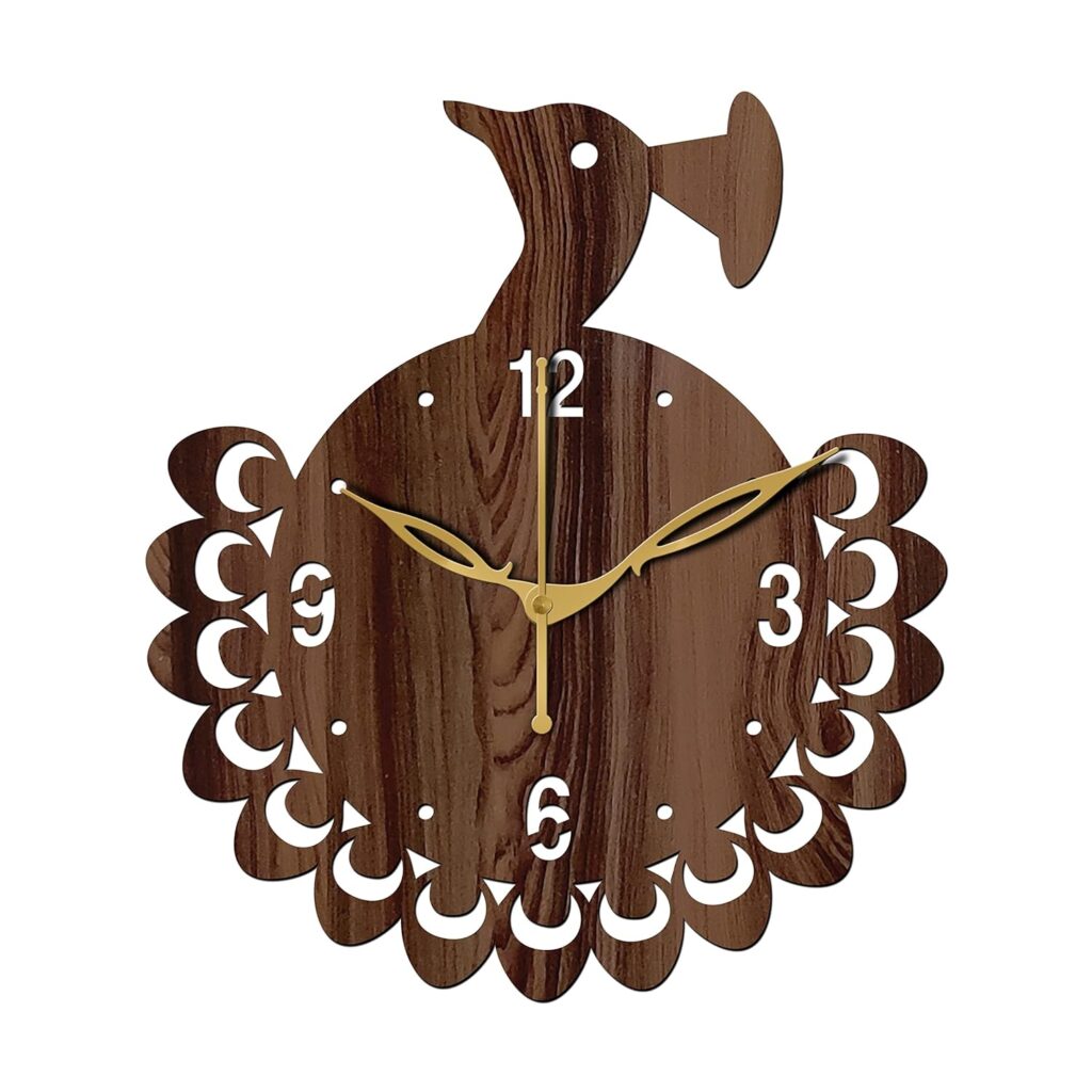 Luxury wooden analog wall clock for premium wall decor