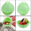 Plastic washing bowl cum strainer for easy draining and storage