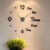 Luxury style 3D acrylic wall clock golden hands wall décor