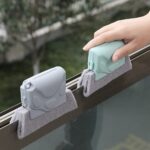 Narrow window track cleaning brush designed for corners and grooves