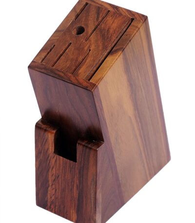 Natural wooden knife stand organizer suitable for all knife sizes
