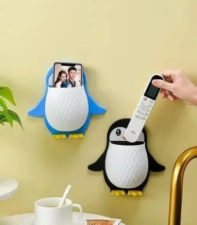 Wall Mount Penguin Storage Holder for Bathroom and Kitchen Essentials