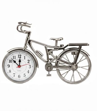 bicycle design plastic tabletop clock with vintage look