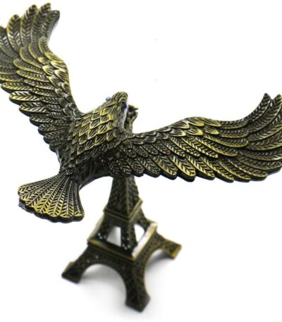 self balancing eagle perched on Eiffel Tower antique vintage decorative statue