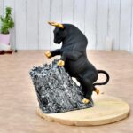 Handcrafted bull sculpture symbolizing power and creativity