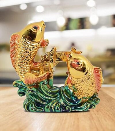 Cross fish gate vastu décor showpiece for positive energy and financial growth