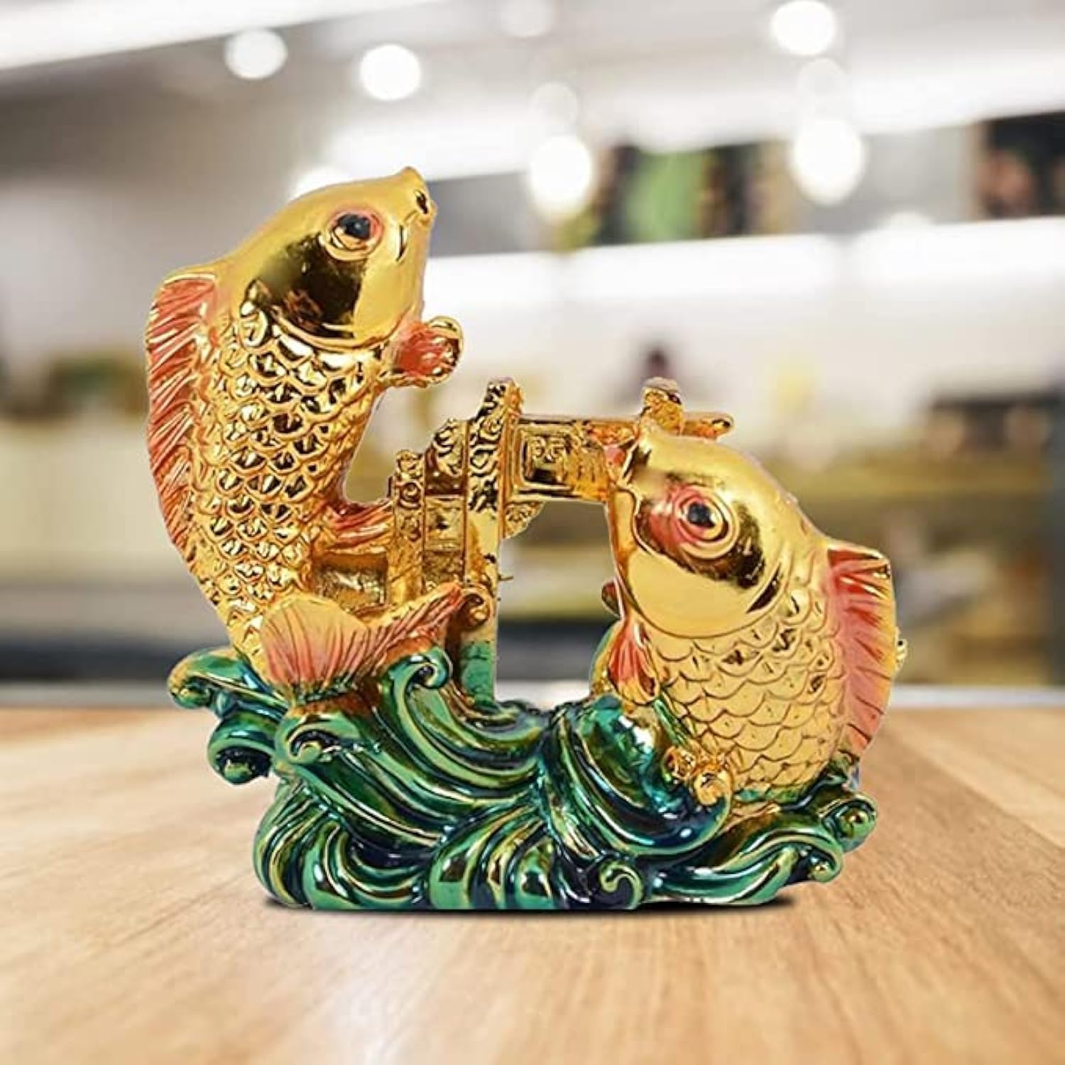 Cross Fish Gate Showpiece for Good Luck & Prosperity Cross fish gate vastu décor showpiece for positive energy and financial growth