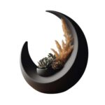 Decorative crescent moon planter pot for indoor plants