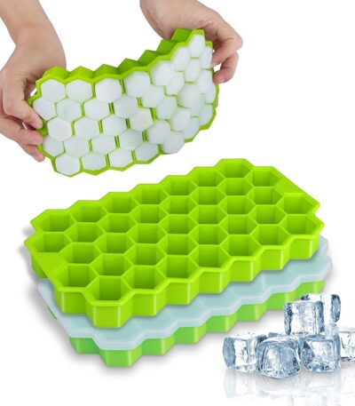 Flexible silicone ice cube tray mold easy release freezer tray