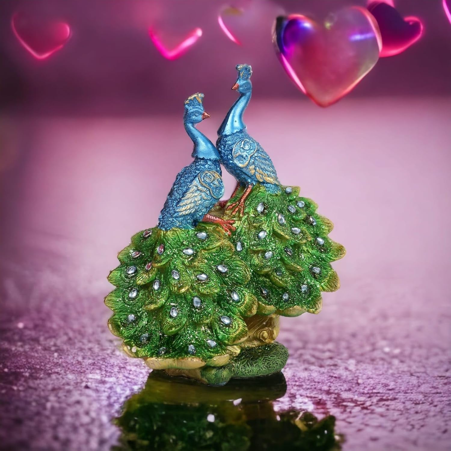 2 Dancing Peacock Modern Home Decor Showpieces Pair of dancing peacock statues decorative resin figurines