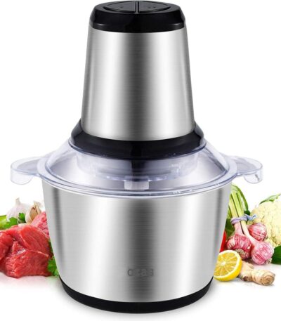 Powerful electric grinder for meat vegetables and spices stainless steel