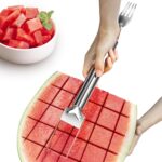 2 in 1 stainless steel fork cutter fruit slicer tool
