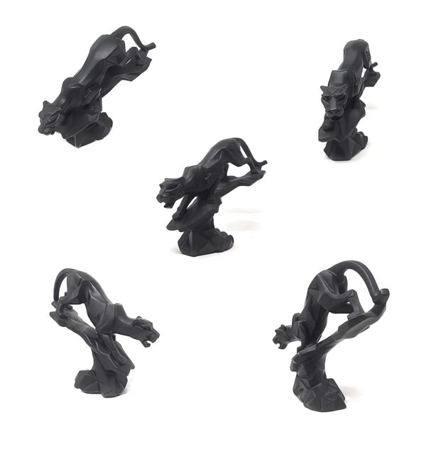 Black panther abstract statue decorative shelf showpiece