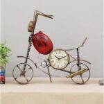 Artistic metal bike watch wall art for living room