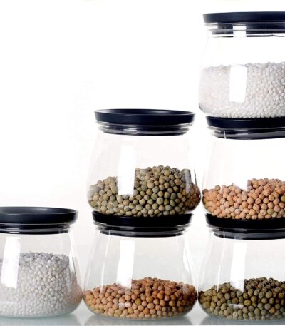 Traditional matuki design airtight container set for kitchen storage