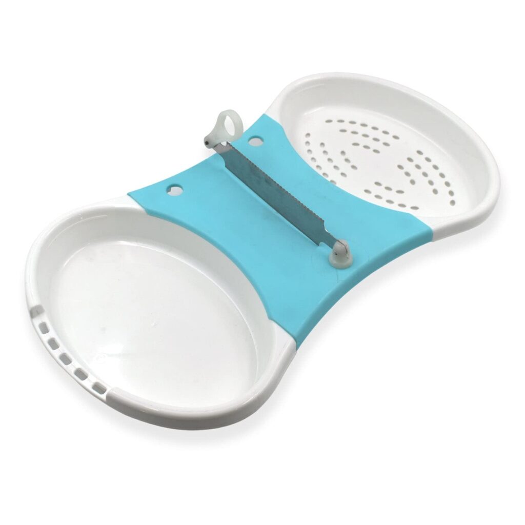 Multipurpose cut and wash container for fresh vegetables